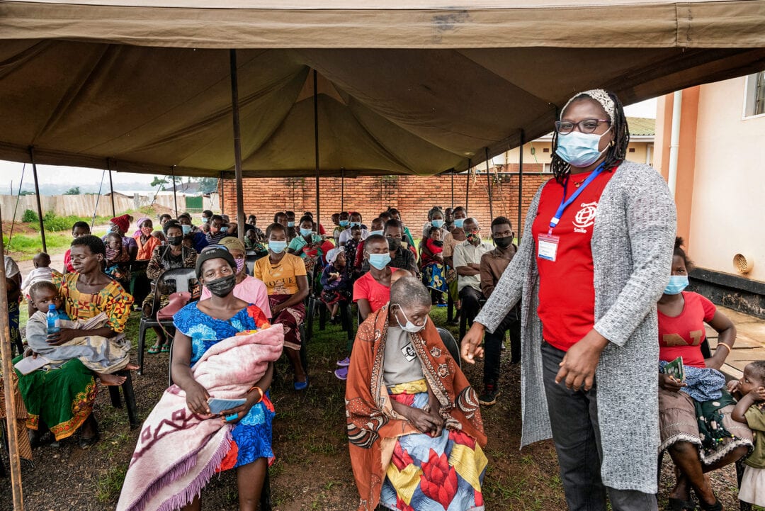 Cathy Cheonga with patient waiting screening. Photo: Margherita Mirabella