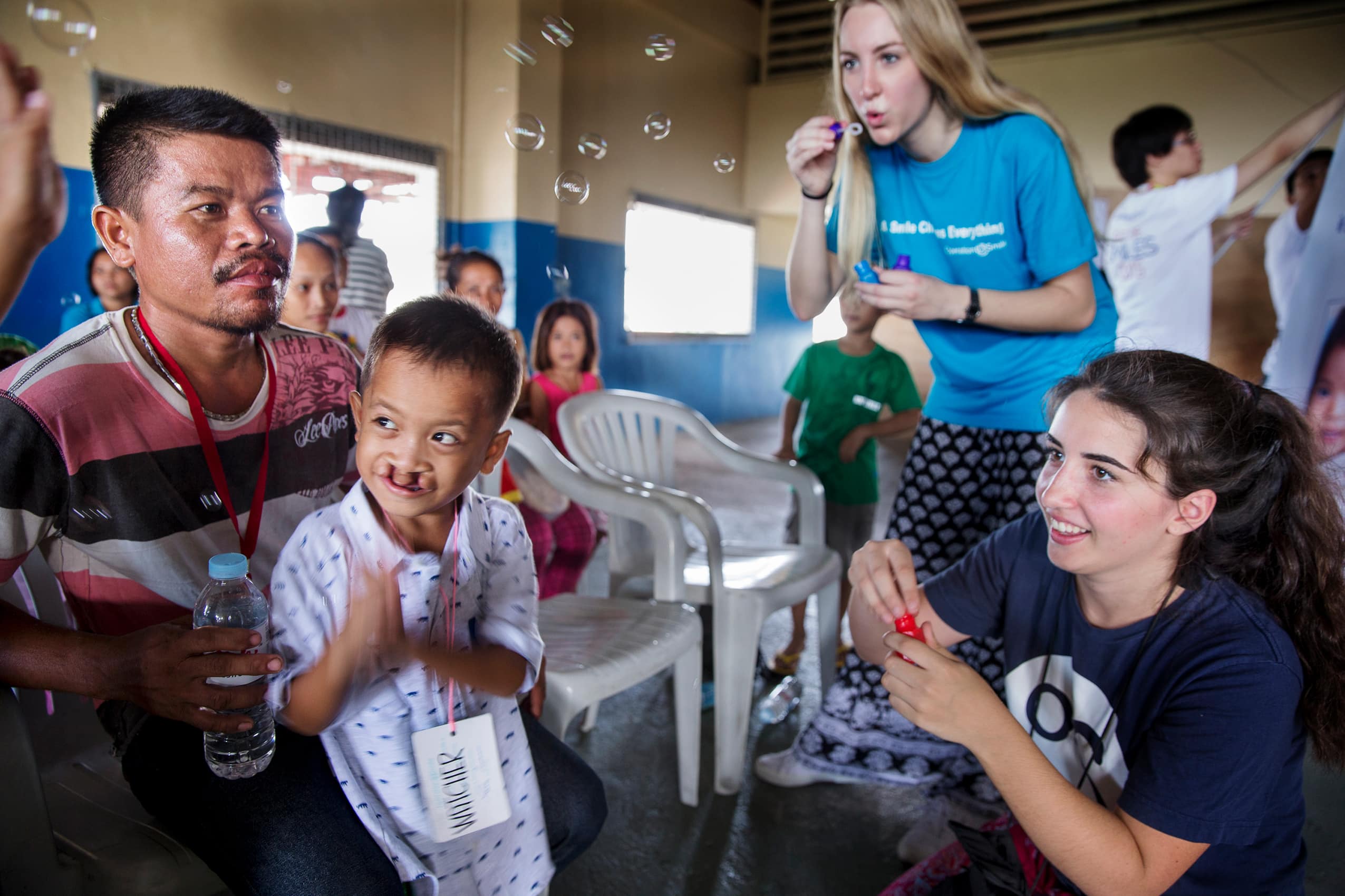 Joseph and father before cleft surgery. Photo: Jörgen Hildebrandt