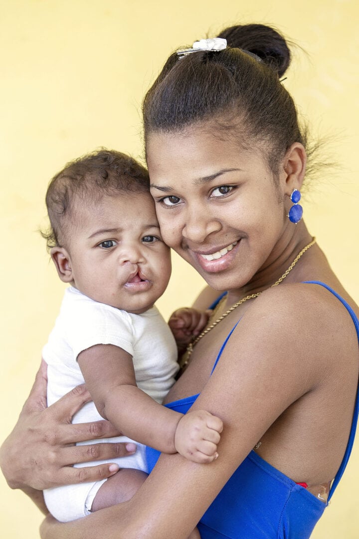 Jose Luis with his mother