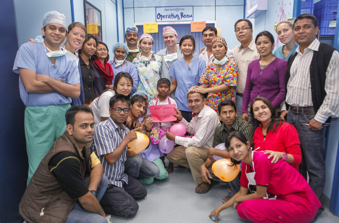 A group of volunteers during a surgical programme