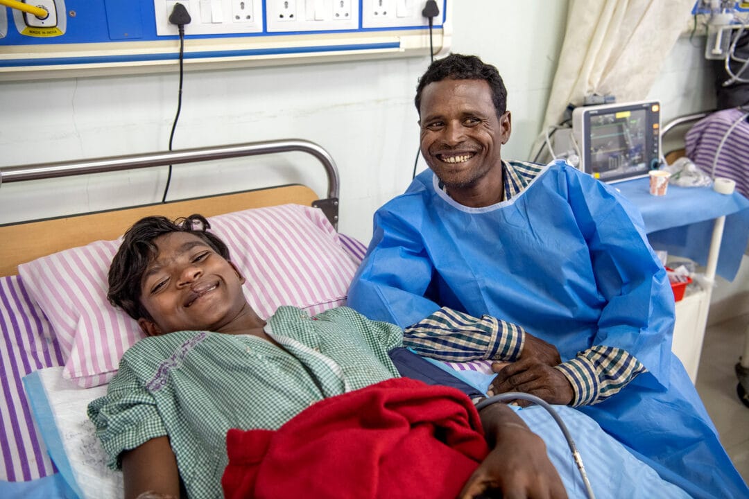 15-years-old Gurupada in the recovery room, after cleft surgery at Durgapur cleft centre. Photo: Malin Hoelstad