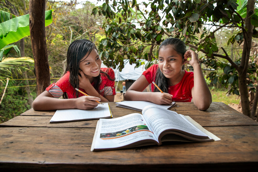 Iris with a friend after cleft lip surgery. Photo: Jorgen Hildebrandt