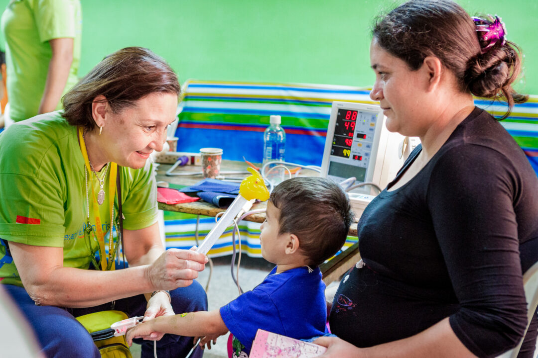 Nurse and cleft patient